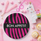 Zebra stripes pattern + your background & ideas pappteller (Party)