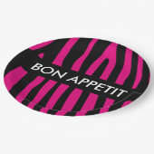 Zebra stripes pattern + your background & ideas pappteller (Schrägansicht)