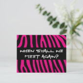 Zebra stripes pattern + your background & ideas postkarte (Stehend Vorderseite)
