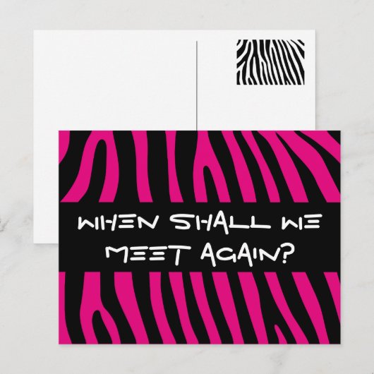Zebra stripes pattern + your background & ideas postkarte (Vorne/Hinten)