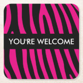Zebra stripes pattern + your background & ideas rechteckiger pappuntersetzer (Vorderseite)