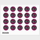Zebra stripes pattern + your background & ideas runder aufkleber (Blatt)