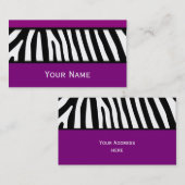 Zebra stripes pattern + your background & ideas visitenkarte (Vorne/Hinten)