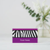 Zebra stripes pattern + your background & ideas visitenkarte (Stehend Vorderseite)