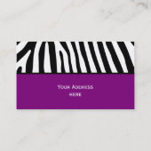 Zebra stripes pattern + your background & ideas visitenkarte (Rückseite)