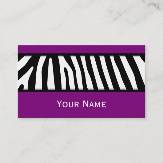 Zebra stripes pattern + your background & ideas visitenkarte (Vorderseite)