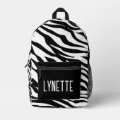 Zebra Stripes Personalisiert Bedruckter Rucksack (Vorderseite)
