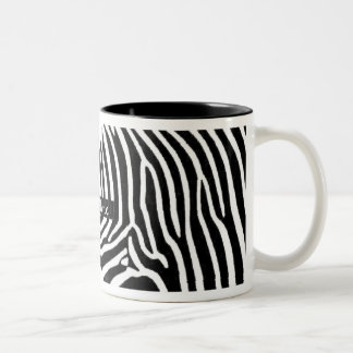 Zebra Stripes personalisiertes mit Namen Zweifarbige Tasse