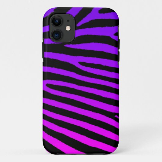Zebra stripes pink lila blue iphone 5 case (Rückseite)