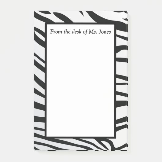 Zebra Stripes Post-it Klebezettel (Vorderseite)