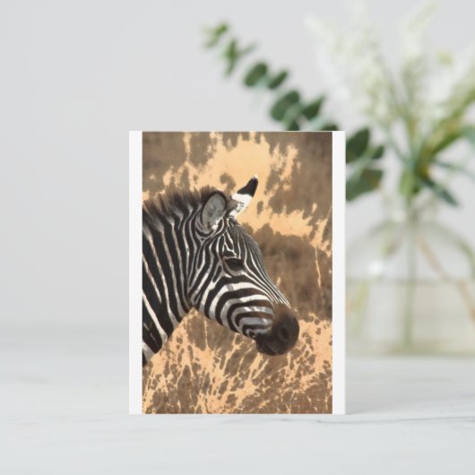 Zebra Stripes Postkarte (Stehend Vorderseite)
