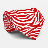 Zebra Stripes Rot Krawatte (Gerollt)