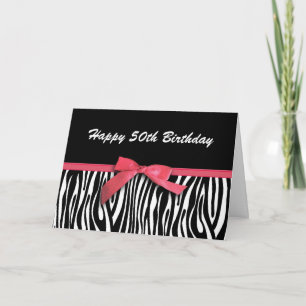 Zebra stripes roter Bandblick glücklichen 50. Karte