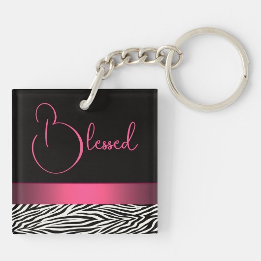 Zebra Stripes Schlüsselanhänger (Rückseite)