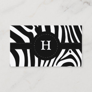 Zebra stripes schwarze u. weiße Visitenkarte der