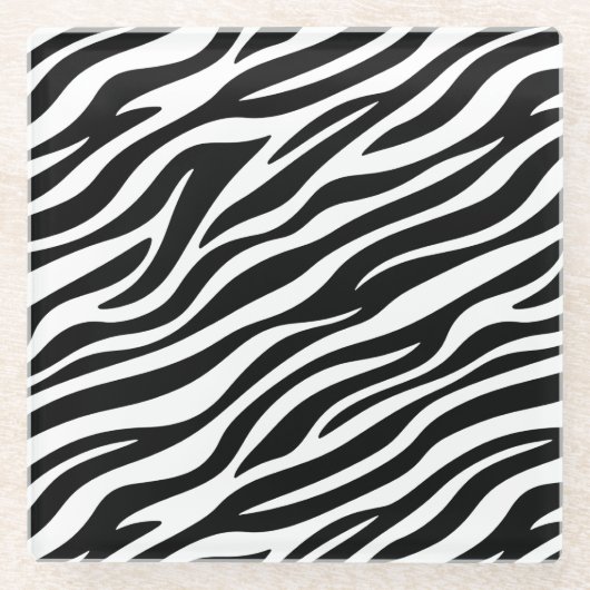 Zebra Stripes Seamless Pattern Animal Print-60492 Glasuntersetzer (Vorderseite)