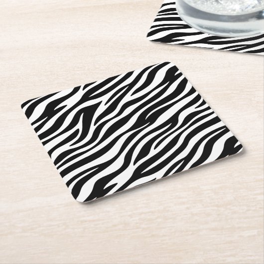 Zebra Stripes Seamless Pattern Animal Print-60492 Rechteckiger Pappuntersetzer (angewinkelt)