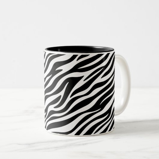 Zebra Stripes Seamless Pattern Animal Print-60492 Zweifarbige Tasse (VorderseiteRechts)