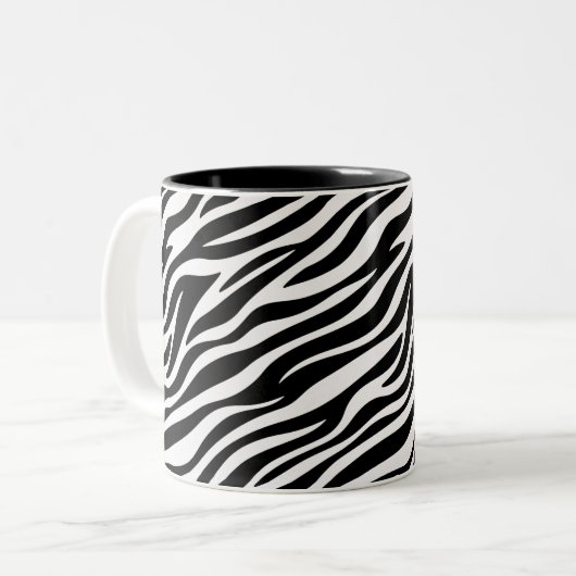 Zebra Stripes Seamless Pattern Animal Print-60492 Zweifarbige Tasse (Vorderseite Links)
