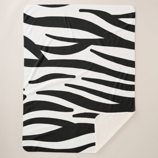 Zebra Stripes Sherpadecke (Vorderseite)