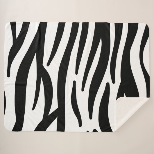 Zebra Stripes Sherpadecke (Vorderseite (Horizontal))
