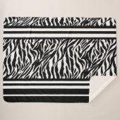 Zebra Stripes Sherpadecke (Vorderseite (Horizontal))