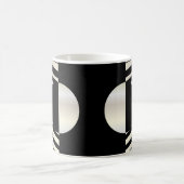 Zebra Stripes stilvollen schwarzen u. silbernen Kaffeetasse (Mittel)