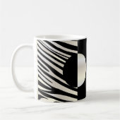 Zebra Stripes stilvollen schwarzen u. silbernen Kaffeetasse (Links)