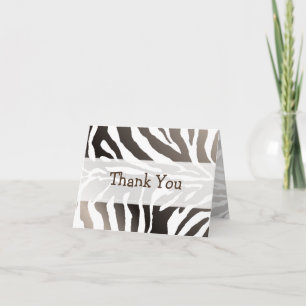 Zebra Stripes/Thank You Note Cards Dankeskarte