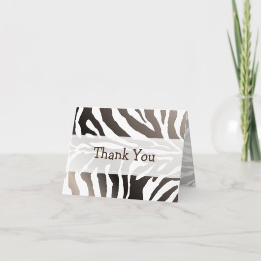 Zebra Stripes/Thank You Note Cards Dankeskarte (Vorderseite)