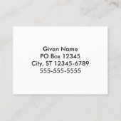 Zebra Stripes Visitenkarte (Rückseite)