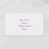 Zebra Stripes Visitenkarte (Rückseite)