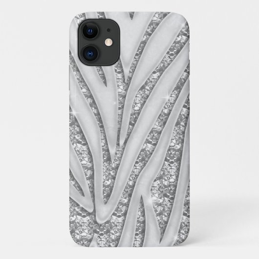 Zebra Stripes White Diamond iPhone 4 Fall Case-Mate iPhone Hülle (Rückseite)