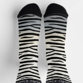 Zebra Stripes Wilder Personalisierte Name von Tier Socken (Oben)