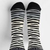 Zebra Stripes Wilder Personalisierte Name von Tier Socken (Oben)