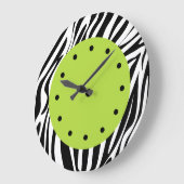 Zebra Stripes Wildlife Clocks Große Wanduhr (Winkel)