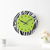 Zebra Stripes Wildlife Clocks Große Wanduhr (Zuhause)
