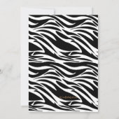 Zebra Stripes Yellow Ribbon Foto Party Einladung (Rückseite)