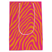 Zebra Striping in beliebige Farben Mittlere Geschenktüte (Rückseite)