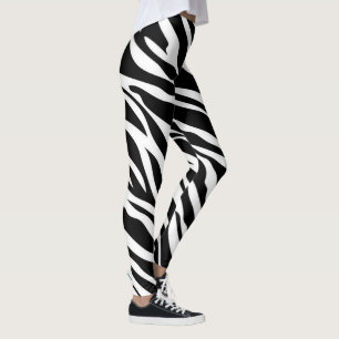 Zebra Strips Muster Print Leggings