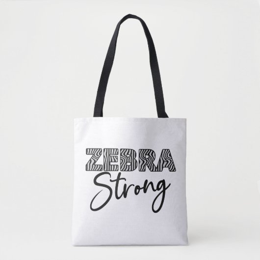 Zebra Strong Black and White Stripes Tasche (Vorderseite)