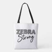 Zebra Strong Black and White Stripes Tasche (Rückseite)
