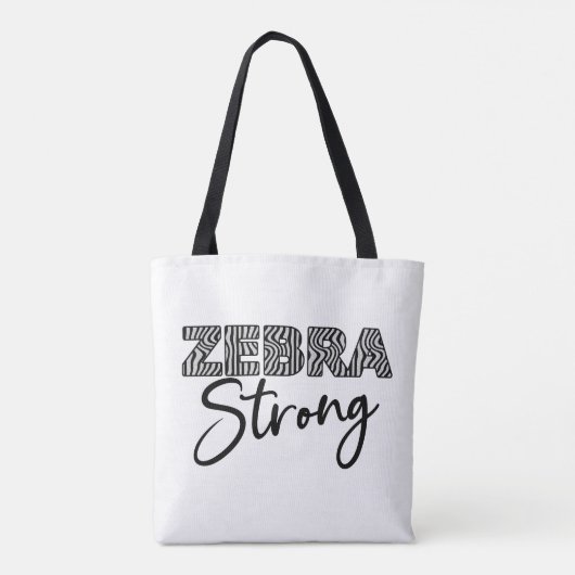Zebra Strong Black and White Stripes Tasche (Rückseite)