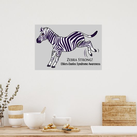 Zebra Strong Ehlers-Danlos Syndrom Poster (Küche)