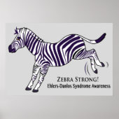 Zebra Strong Ehlers-Danlos Syndrom Poster (Vorne)