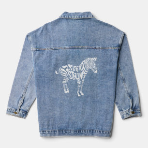 Zebra Strong Ehlers Danlos Syndrome Awareness Jeansjacke