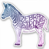 Zebra Strong Galaxy Colors Sticker (Vorderseite)