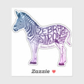 Zebra Strong Galaxy Colors Sticker (Blatt)