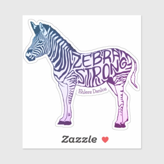 Zebra Strong Galaxy Colors Sticker (Blatt)