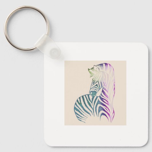 Zebra Strong Metal Circle Schlüsselanhänger, 2" Sc Schlüsselanhänger (Vorderseite)